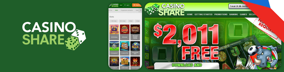 casino share bonus